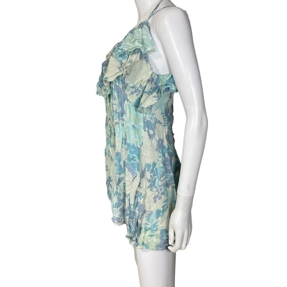 Kimchi Blue Floral Ruffle Blue Tunic Dress - Picture 3 of 9